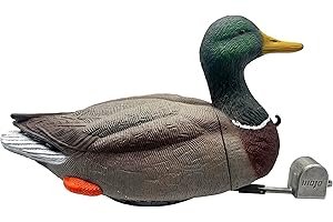 MOJO Outdoors Dabbler Duck Feeding Mallard Drake Decoy with 6 Life-Like Motion Modes - Rechargeable 7.4V Li-Ion Battery - Creates Realistic Water Movement and Sounds – Waterproof Design