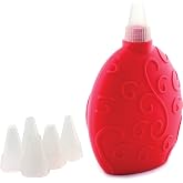 Norpro NOR-3556 Silicone Icing DECORTR W/6 Tips , Red