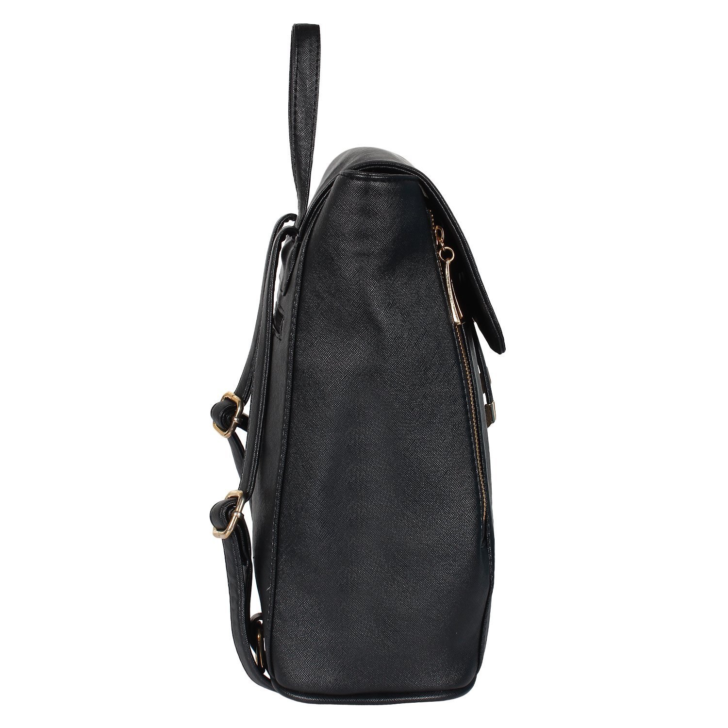 redlicchi girl's pu leather black backpack