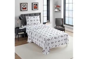 NORTHWEST Officially Licensed Georgia Bulldogs NCAA Queen Size Sheet Set – Team Logo Bedding for College Dorms, Basketball & Football Fans, Fan Caves & Game Day Decor