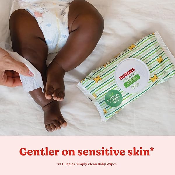 HUGGIES NATURAL CARE SENSITIVE BABY WIPES, HYPOALLERGENIC, 99% PURIFIED WATER, 3 REFILL PACKS (624 WIPES TOTAL)