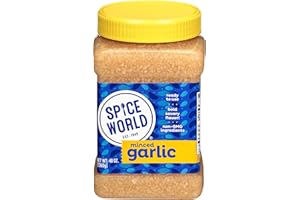 Spice World Minced Garlic – Bulk 48 oz Garlic Container – Ready-to-Use Seasonings for Cooking, Reduce Prep Work and Easily Add Flavor