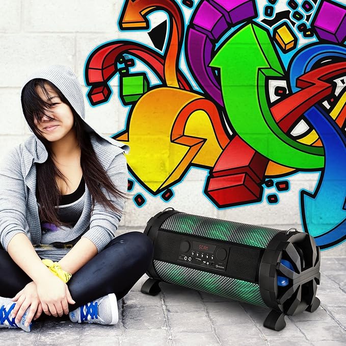 auna thunderstorm boombox speaker