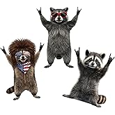 WICVIC 3 Pcs Rocking Raccoon Sticker Funny Raccoons Decals Vinyl Cute Animal Stickers 5" Car Bumper Water Bottle Laptop Tablet Bike Window Cooling Box Luggage Gifts for Teens Women Men Coworkers