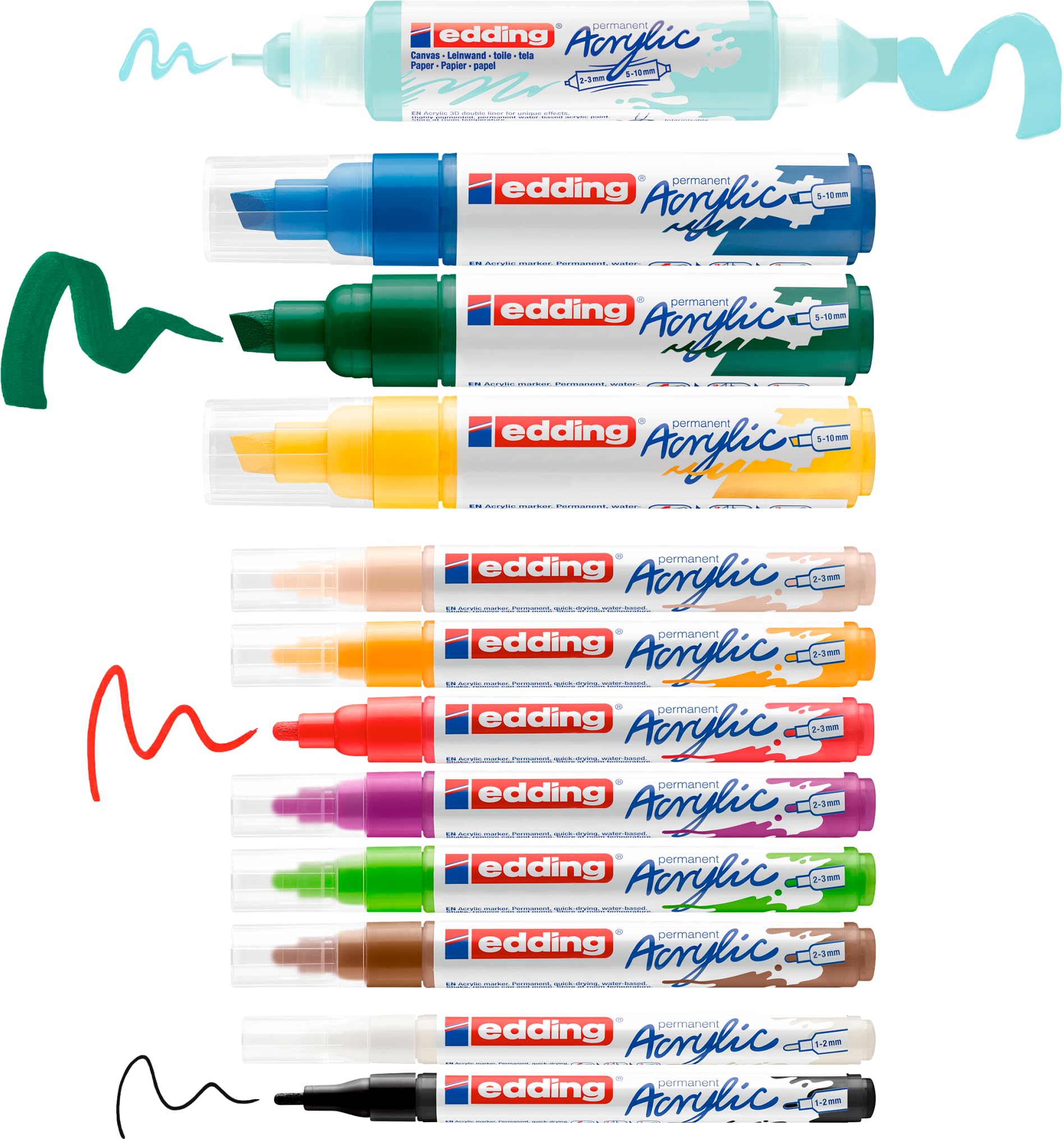 Edding 12S Acrylic Marker Easy Starter Set Creative 4-CS12B