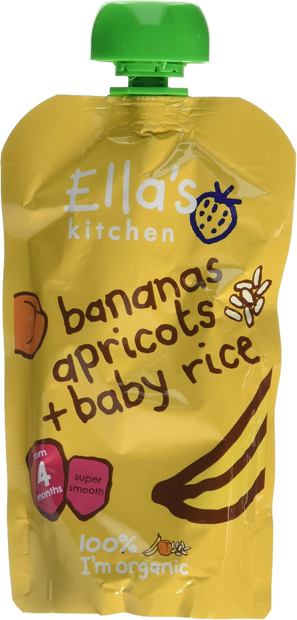 Ella's Kitchen Stage 1 Organic Banana Apricot Baby Rice 120g Pack of 7