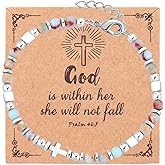 JUVJEW Beaded Bracelets for Women, Inspirational Natural Gemstone Bracelets Graduation Mothers Day Christmas Birthday Gifts for Mom, Daughter, Granddaughter, Wife, Sister, Best Friend