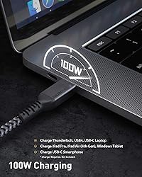 Maxonar [6.6Ft] Thunderbolt 4 Cable with 40Gbps