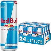 Red Bull Sugarfree Energy Drink | contains caffeine, taurine, B-vitamins, sweeteners, and water, 12 fl oz, 24 cans (6 packs of 4)