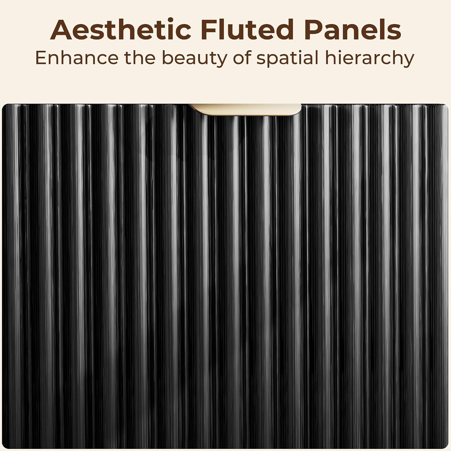 Close-up of aesthetic fluted panels