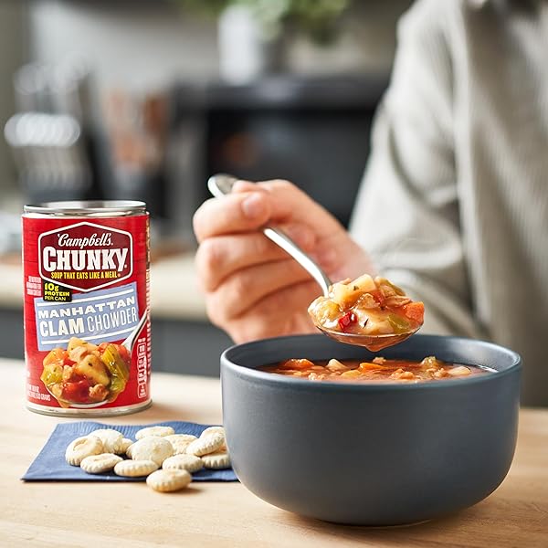 CAMPBELL’S CHUNKY SOUP, MANHATTAN CLAM CHOWDER, 18.8 OZ CAN