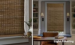 LazBlinds No Tools No Drill Cordless Bamboo Roman