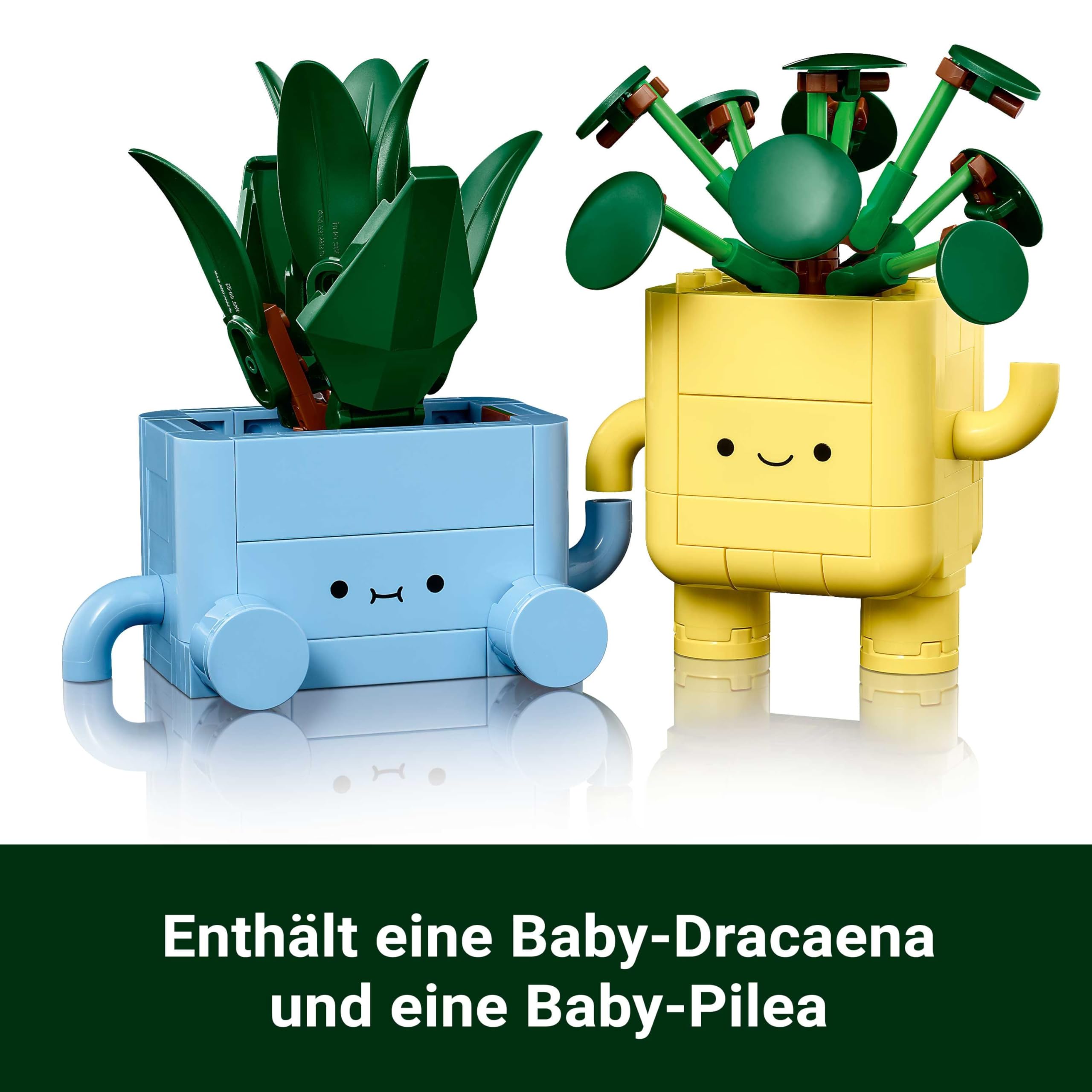 LEGO Botanicals Fröhliche Pflanzen - Spielzeug für Kinder mit 2 Kunstpflanzen, 2 bunten Blumentöpfen & austauschbaren Cartoon-Gesichtern - Geschenkidee für Mädchen ab 9 Jahren - 10349 4