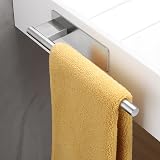 ALOECO Self Adhesive Towel Rail 28 cm Stainless Steel 304 Brushed Silver view 5