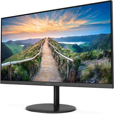 AOC Q27V4EA 27 Inch QHD IPS Monitor 75Hz 4ms Adaptive Sync Speakers Black