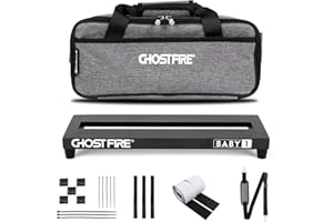 Ghost Fire Guitar Pedal Board Aluminum Alloy 1.08lb Effect Pedalboard 13.7''x5.5''x1.9" with Carry Bag,V series (V-BABY 1)