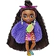 Barbie Extra Minis Doll #1 (5.5 in) Wearing Sprinkle-Printed Dress & Furry Coat with Doll Stand & Accessories Including Micro Sunglasses and Waist Bag, Gift for Kids 3 Years Old & Up​