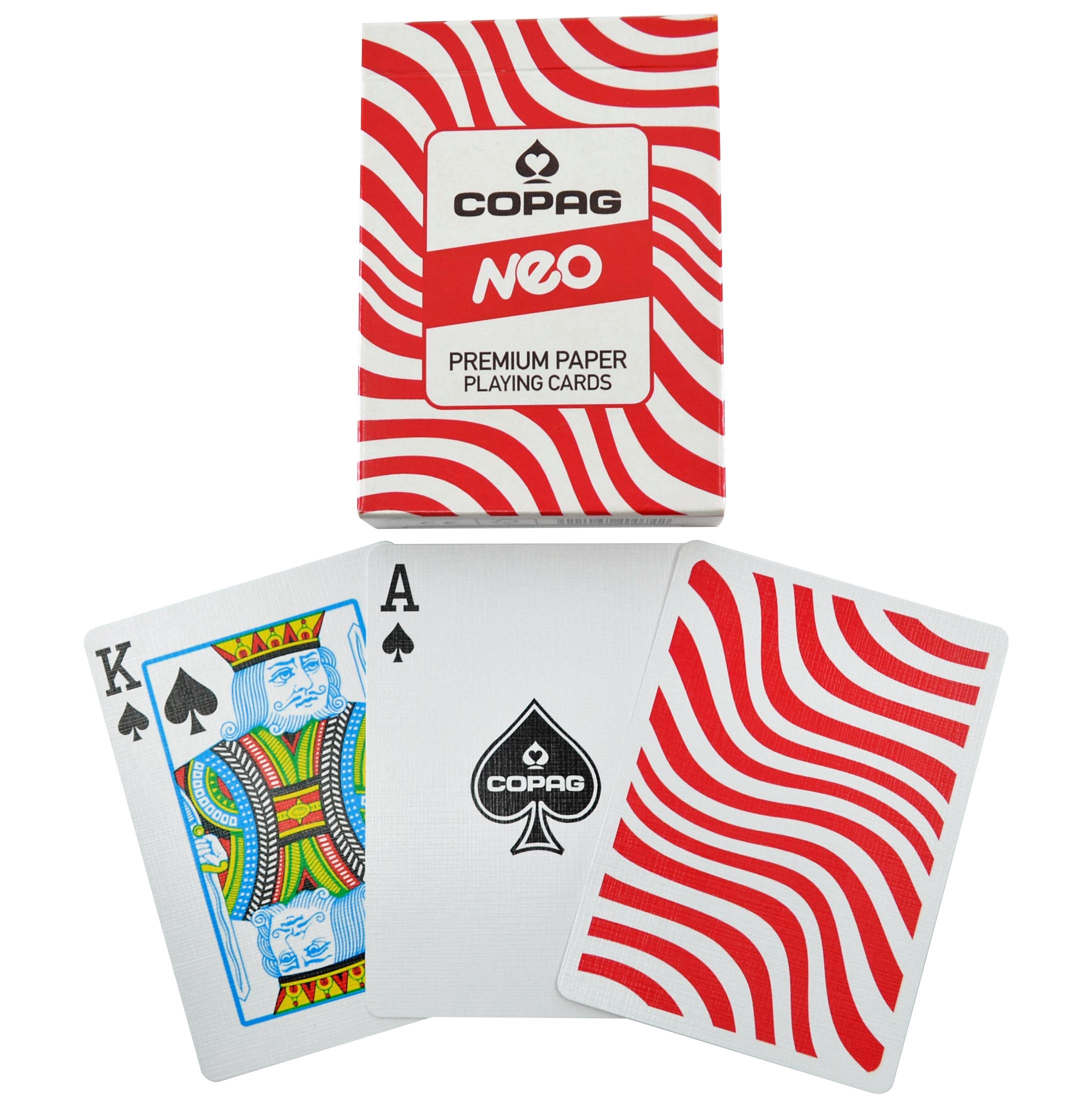 COPAG NEO Premium Playing Cards - Waves, Superior linen finish, Poker Size, 1 Deck, Easy To Shuffle and Durable, Great Gift For Any Card Enthusiast