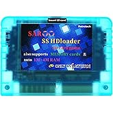 Retrotech Only On Saturn Saroo HD Loader 120 Games in 1 Flash Cart 64gb - Transparent Blue, Includes Retrotech Printed Instructions