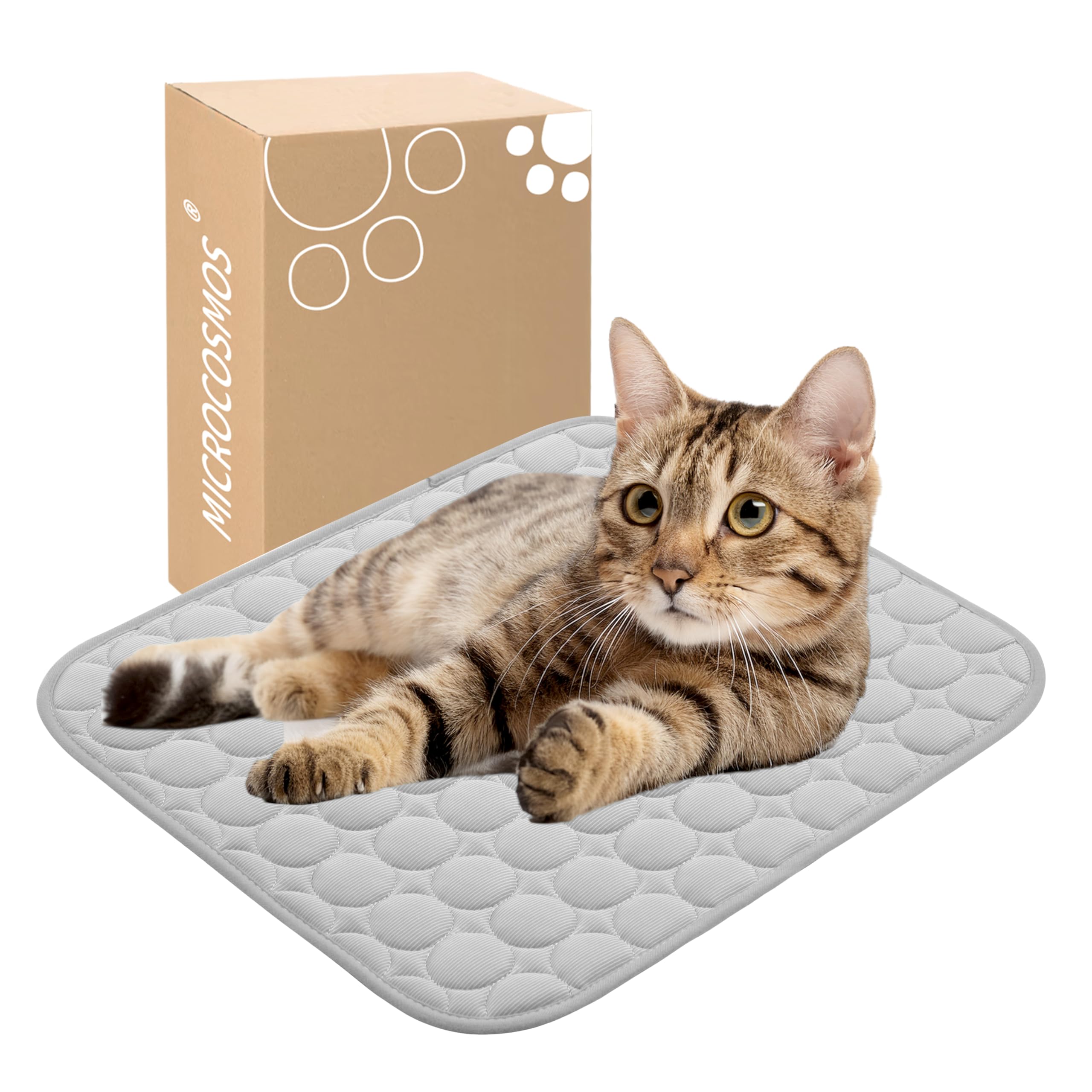 Photo 1 of MICROCOSMOS Summer Cooling Mat & Sleeping Pad- Water Absorption Top, Materials Safe, Easy Carry, EZ Clean. Keep Cooling for Pets, Kids and Adults.(Grey, 19" x 15")