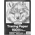 Crayola Tracing Paper 8 1/2” X 11”, Great for Light Up Tracing Pad, Gift, 150Count, Multicolor, Model: