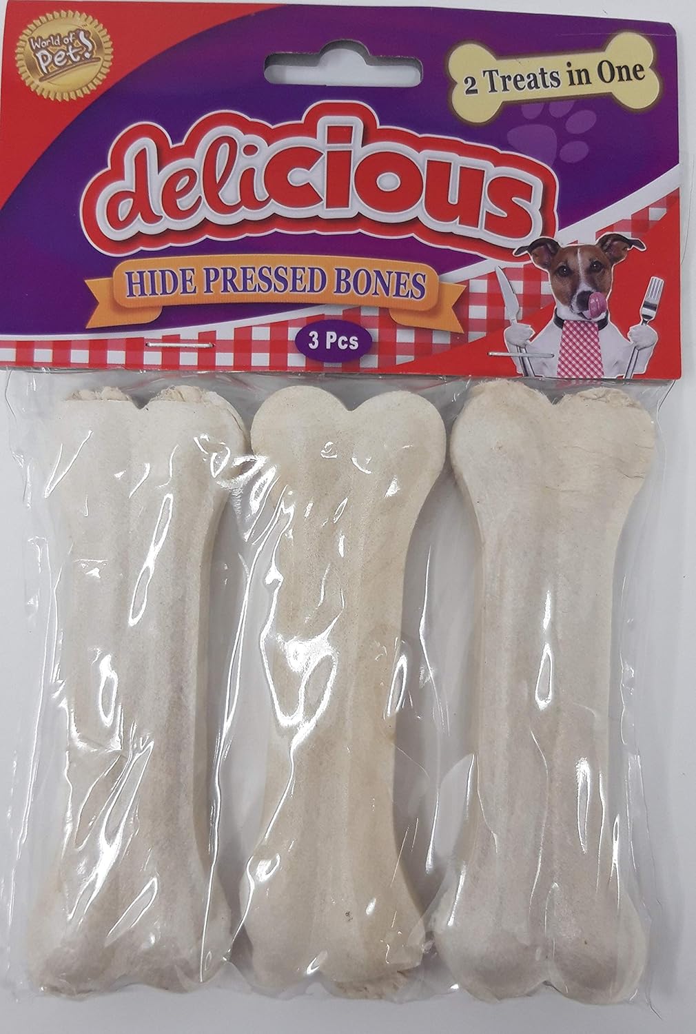 Rawhide Pressed Bones with Munchy Filling 10cm Tasty Dog Chews Packs of 3/6/12 6pk Pet Supplies Dogs