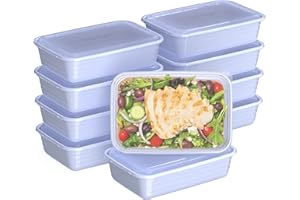 Bentgo Prep - 20-Piece 1-Compartment Reusable Meal Prep Containers with Lids, PFAS & BPA Free Materials, Durable, Microwave, 