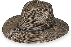 Wallaroo Hat Company Men’s Logan Fedora – UPF 50+ Sun Protection, Wide Brim, Packable, Chin Strap and Adjustable Sizing