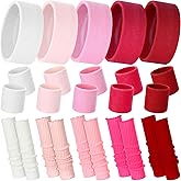 Maiteenly 5 Pairs Leg Warmers Set for Women with 5 Sets Fitness Running Headband and Wristbands for Yoga Sport Theme Party Costume Accessories, One Size