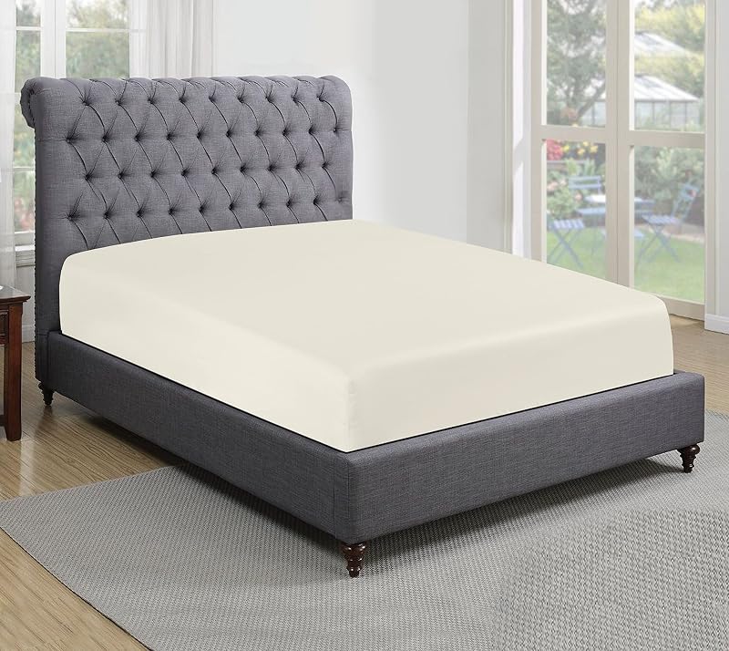 Sapphire Collection 200 Thread Count Egyptian Cotton Fitted Sheet Super King