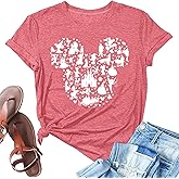 ALUS Magic Kingdom Castle Shirts for Women Short Sleeve Crewneck Funny Graphic Tee Tops