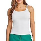 MEIVSO Women's Ribbed Muscle Tank Top Cotton Yoga Crop Top Without Built-in Bra Sleeveless Gym Workout Shirt