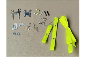 NUHFUFA 1 Kit of Simulation Cargo Rope Tightener for 1/14 Tamiya Trailer RC Truck, Tire Binding Belt Tie-up Strap DIY RC Car Accessories(Yellow)