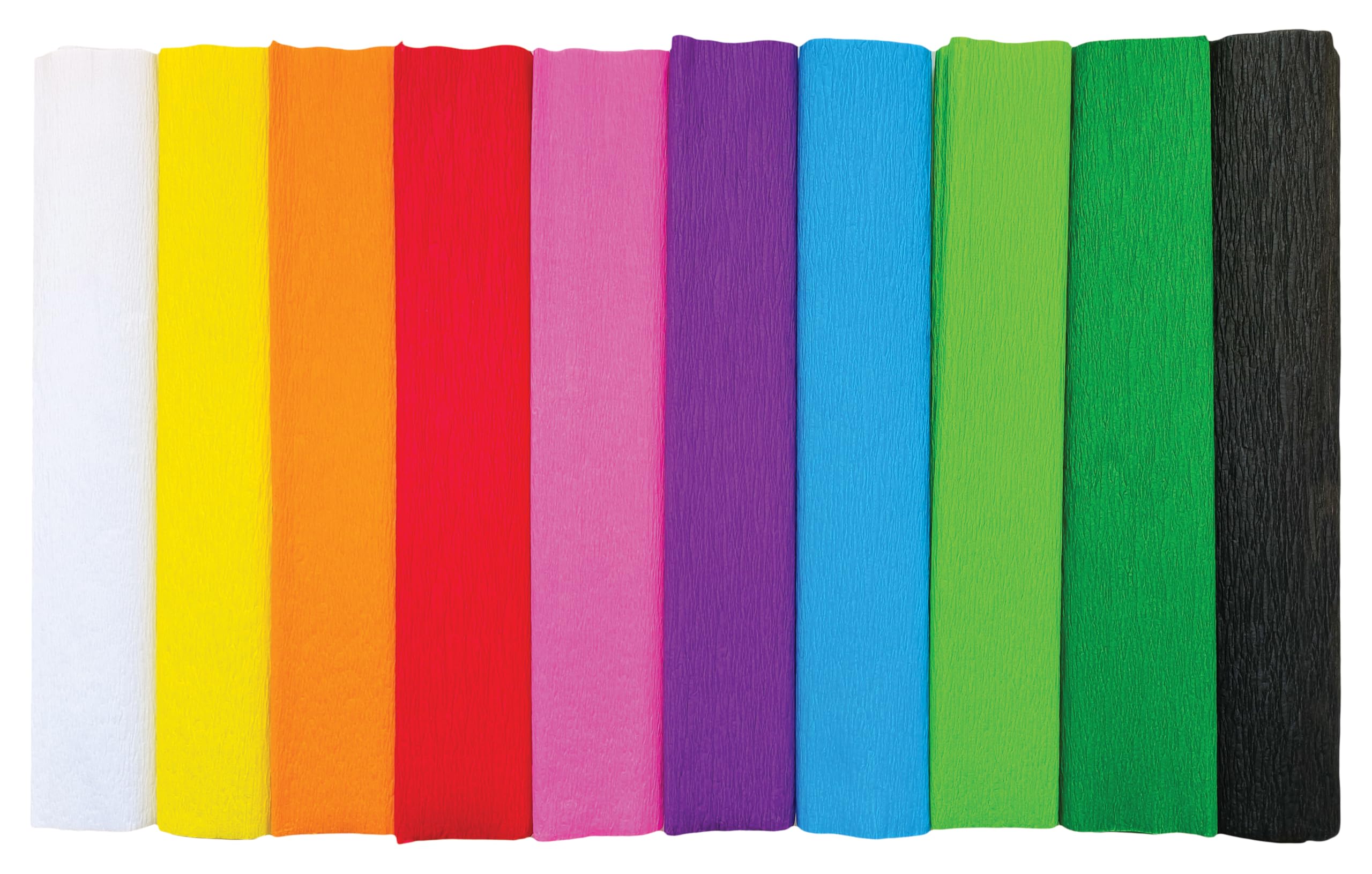 Interdruk Crepe Paper Rolls - 25 x 200 cm - 10x Classic Colours