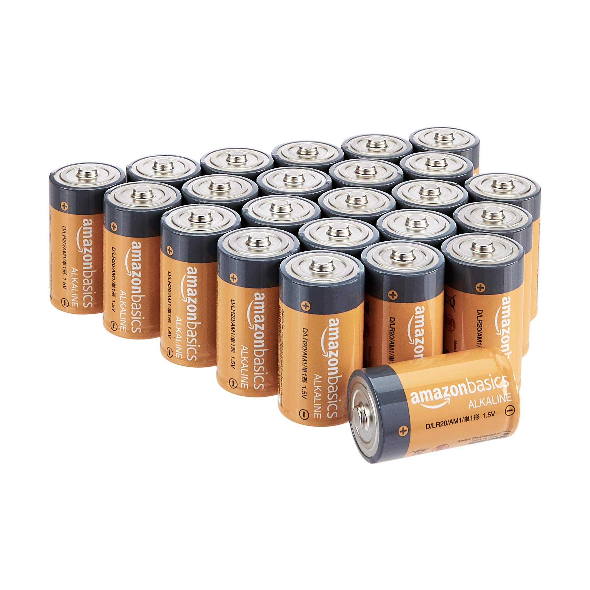 Amazon Basics 24 Pack D Cell AllPurpose Alkaline Batteries, 5Year