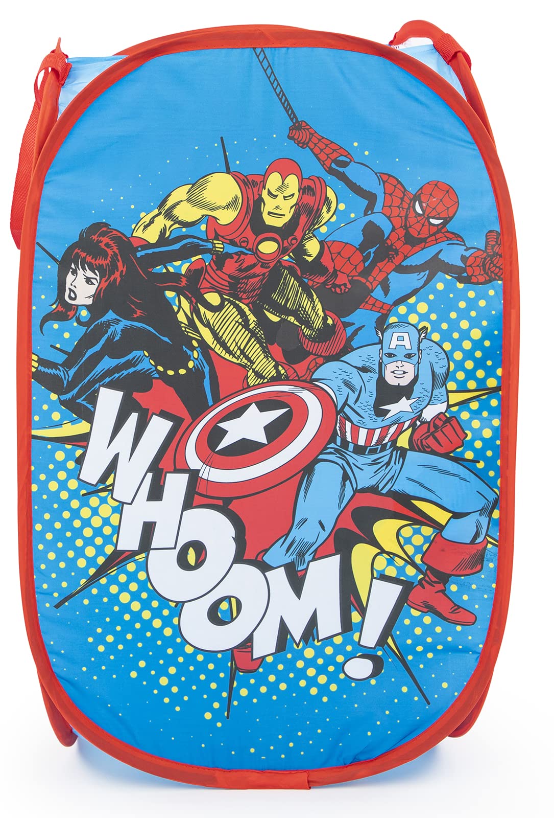 Marvel Comics Avengers Whoom 80L Pop-Up Laundry Basket - Hamper for Clothes or Toys