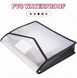Vicloon A4 Plastic Wallets 5pcs Translucent Folders with Snap Closure view 5