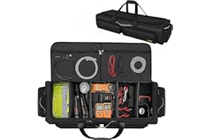 Under Seat Storage Bag Compatible with SuperCrew Cab,Truck Underseat Organizers and Storage with 4 Removable Divider and Anti