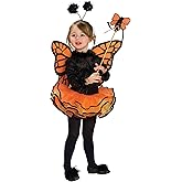Rubies Orange Butterfly Costume for Kids, Girl's Small