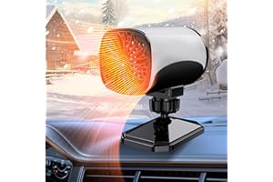 JOTUPLUN Universal Car Heater, Fast Heating Windshield De-Icers Defrost Defog Plug in Auto Cigarette Lighter with Strong Adhesive Base, Christmas Gifts for Men Women