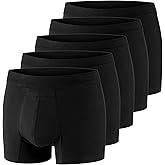 PROTECHDRY Washable & Reusable Urinary Incontinence Cotton Boxer Brief Underwear for Men - 5 Pack (Buy 4 Get 1 Free)