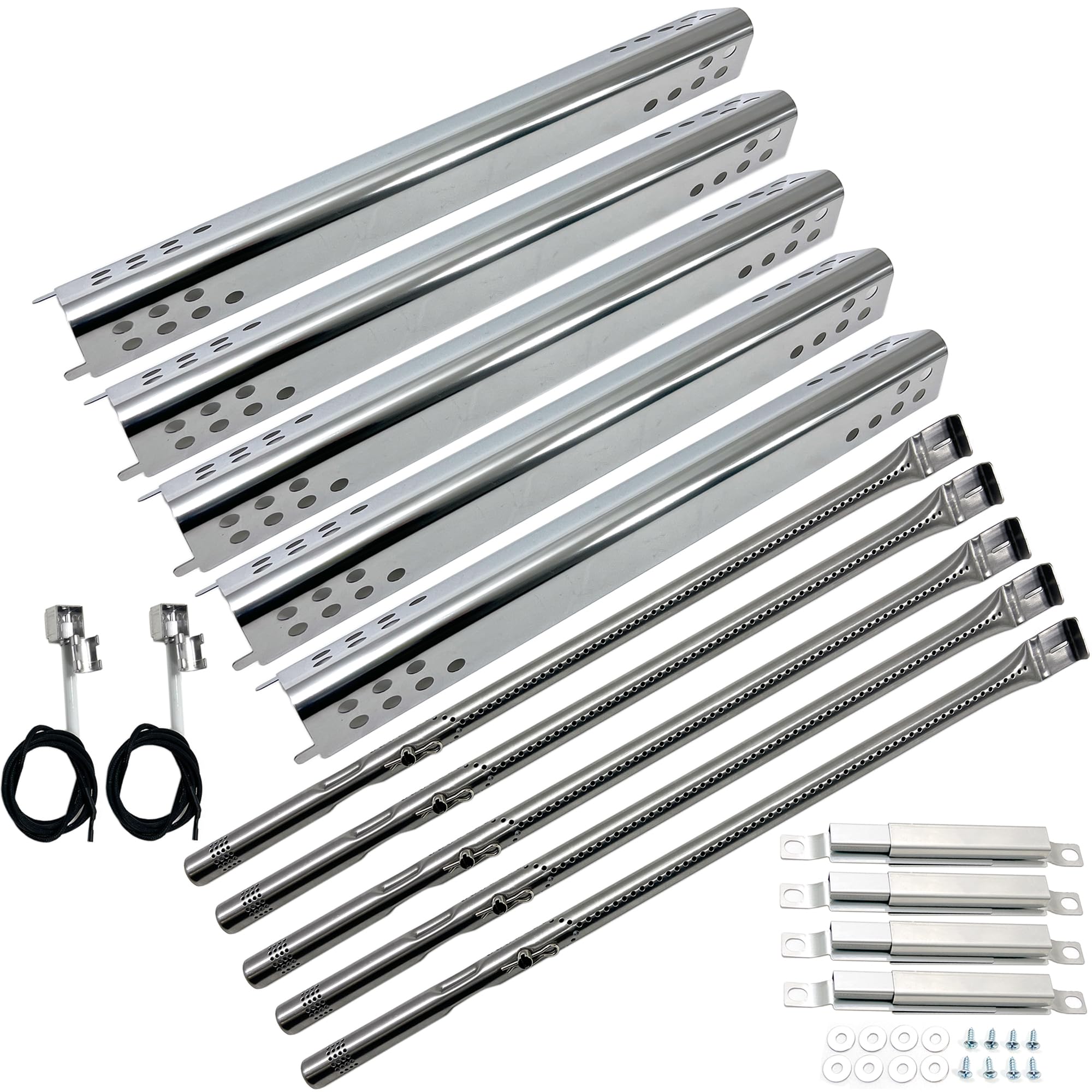 Photo 1 of Direct Store DG275 Replacement Kits for Charbroil Performance 5 Burner 463347519, 463347518, 463347017, 463673017, 463376018P2 Liquid Propane, Grill Burner, Heat Plate Tent Shield, Carryover Tube, 5pk