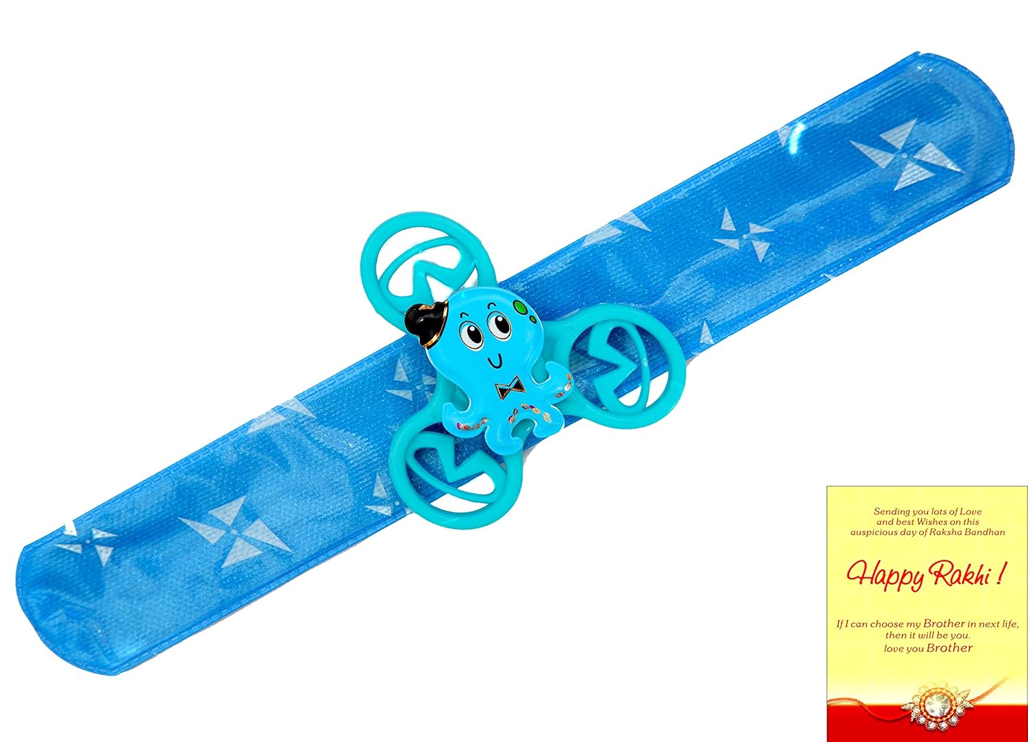 rv spinner rakhi along with one cartoon characters