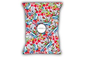 CANDYKRAVE Airheads Candy Mini Bars, Assorted Fruit Flavors, 80 Pieces Variety Bulk Bag, Individually Wrapped Non-Melting Chewy Fruit Taffy, Gluten Free, Perfect for Birthdays, Parties & Pantry (2 lbs)