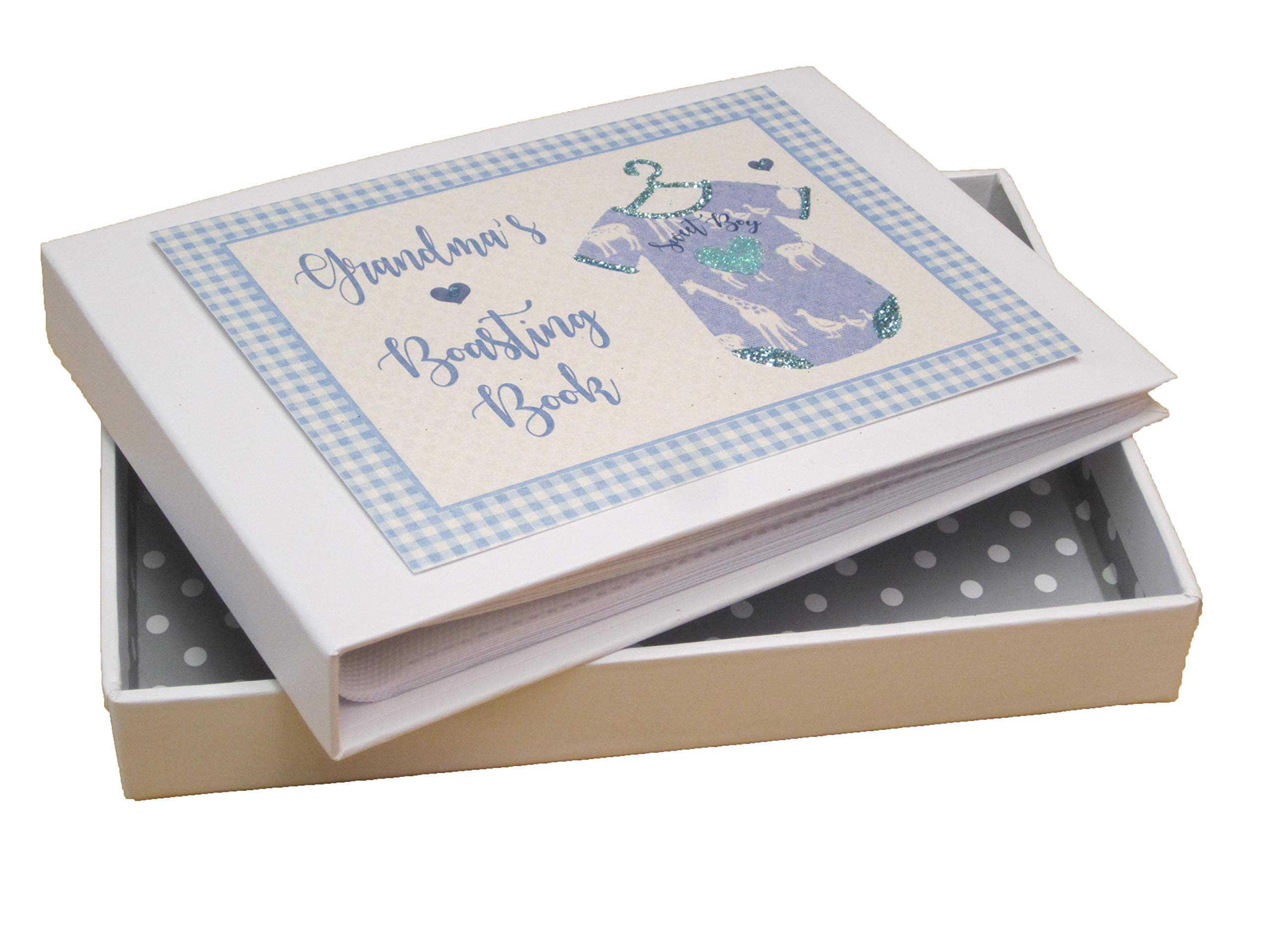 White Cotton Cards Grandma's Boasting Book Photo Album Blue Vest (BV3T)