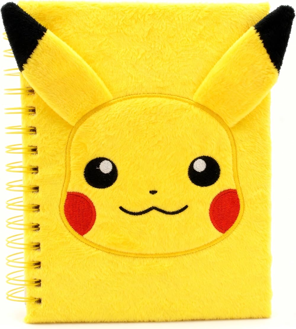 HOX Pokemon Pikachu Plush A5 Notebook Spiral Journal Hard Cover