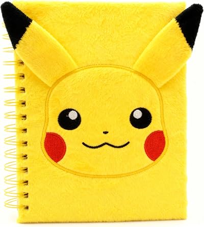HOX Pokemon Pikachu Plush A5 Notebook Spiral Journal Hard Cover