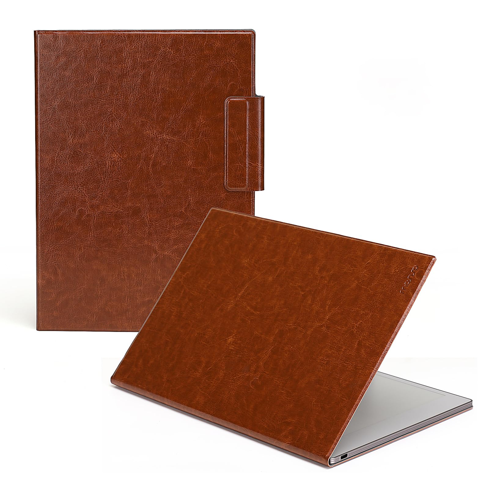 Custodia Magnetica in Vera Pelle per reMarkable Paper Pro Tablet da 11.8 Pollici 2024, Sottile e Leggera libro Folio Cover Protettiva Case - Abbronzatura