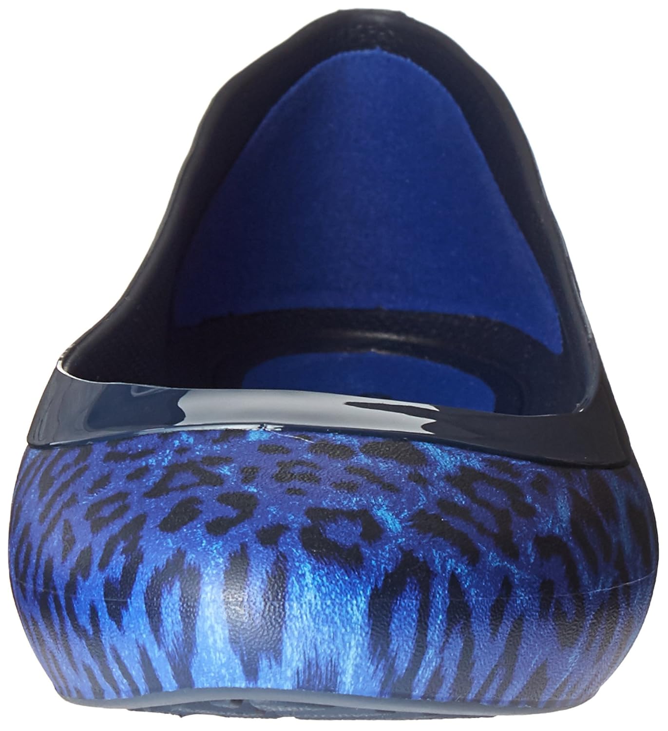 crocs lina shiny women flat in black