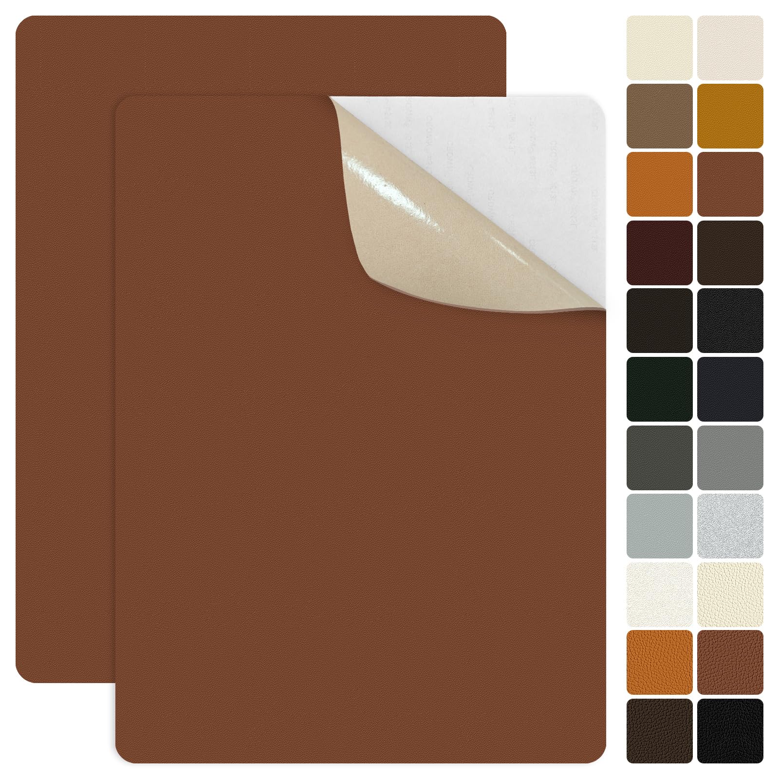 Photo 1 of EMORBALS 2 Pcs 8 * 11 Inch Leather Repair Patches, Self Adhesive Leather Patches for Couch, Furniture, Chair, Car Seat?Brown?